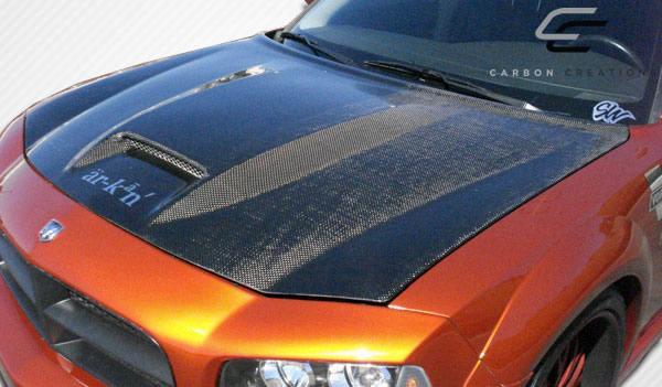2006-2010 Dodge Charger Carbon Creations SRT Look Carbon Fiber Hood - Image 6