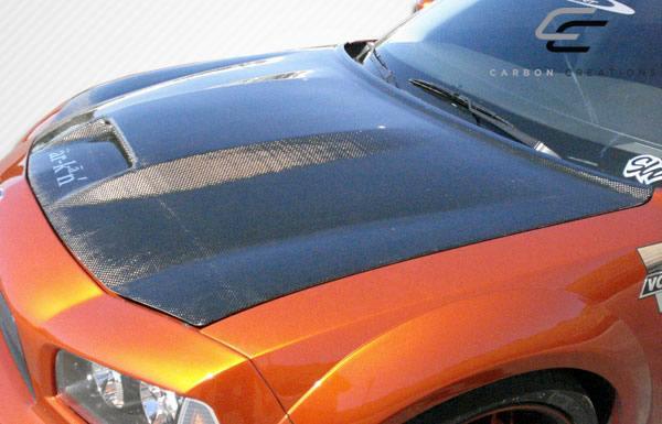 2006-2010 Dodge Charger Carbon Creations SRT Look Carbon Fiber Hood - Image 7
