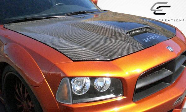 2006-2010 Dodge Charger Carbon Creations SRT Look Carbon Fiber Hood - Image 9