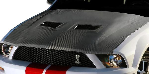 2005-2009 Ford Mustang Carbon Creations OEM Look Carbon Fiber Hood - Image 1