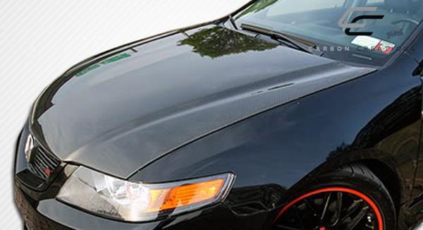 2006-2008 Acura TSX Carbon Creations OEM Look Carbon Fiber Hood - Image 3