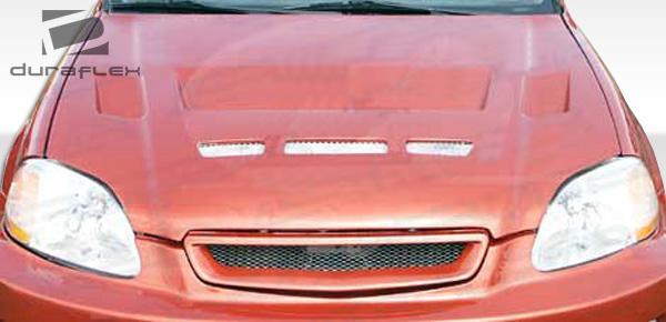 1996-1998 Honda Civic Duraflex Predator Hood - Image 2