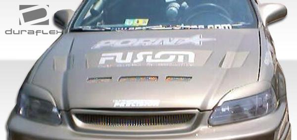 1999-2000 Honda Civic Duraflex Predator Hood - Image 2