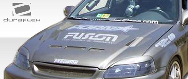 1999-2000 Honda Civic Duraflex Predator Hood - Image 3