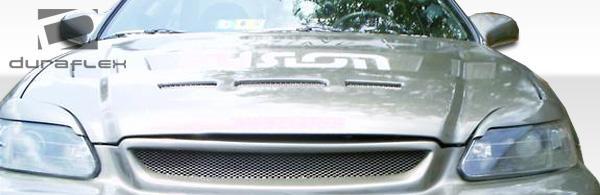 1999-2000 Honda Civic Duraflex Predator Hood - Image 4