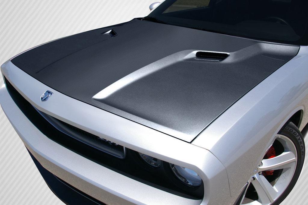 2008-2023 Dodge Challenger Carbon Creations SRT Look Carbon Fiber Hood - Image 1