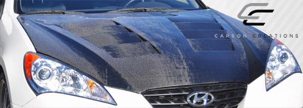 2010-2012 Hyundai Genesis Carbon Creations Circuit Carbon Fiber Hood - Image 3