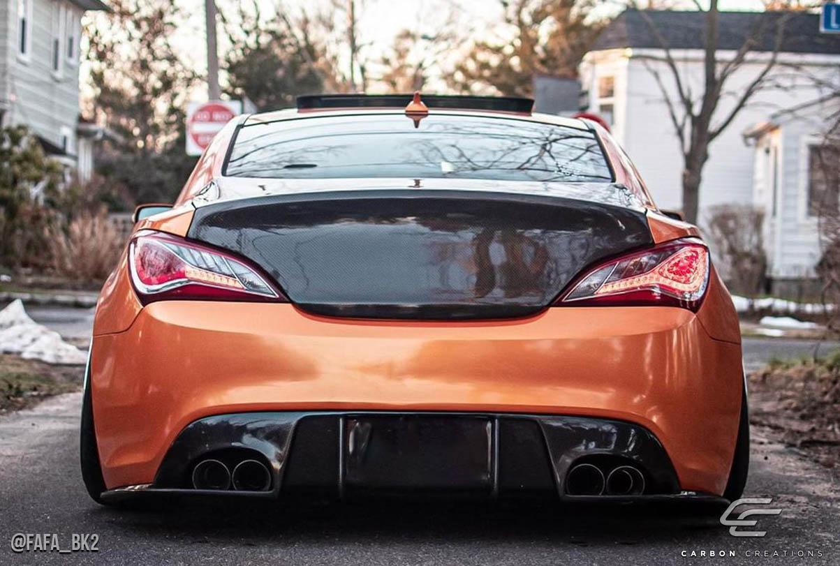 2010-2016 Hyundai Genesis Carbon Creations OEM Look Carbon Fiber Trunk - Image 2