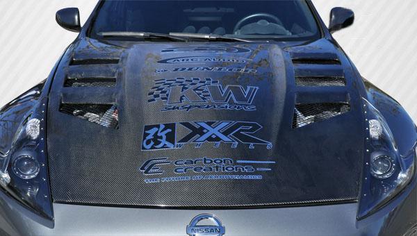 2009-2020 Nissan 370Z Carbon Creations Circuit Carbon Fiber Hood - Image 1