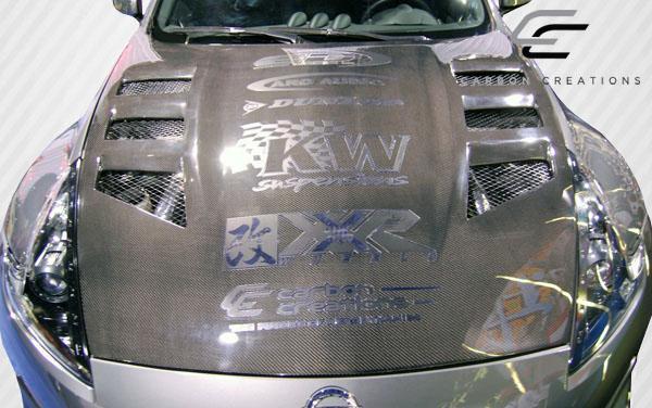 2009-2020 Nissan 370Z Carbon Creations Circuit Carbon Fiber Hood - Image 2