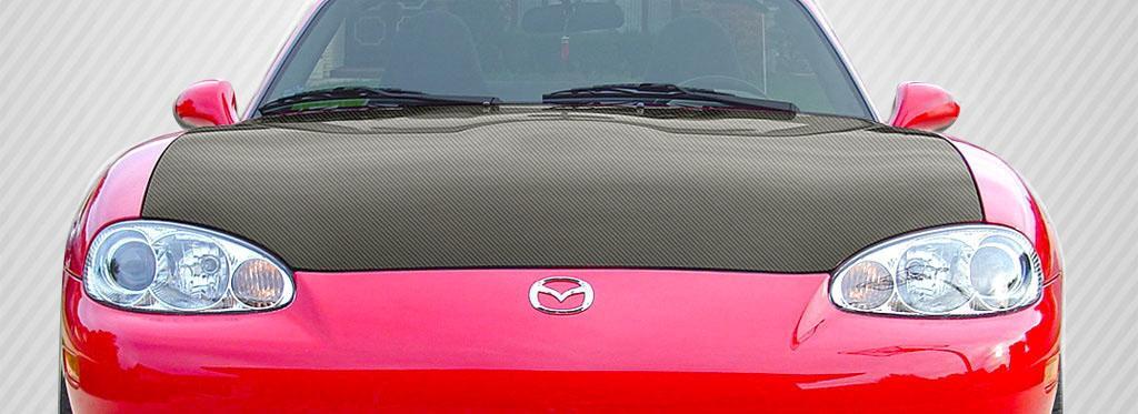 1999-2005 Mazda Miata Carbon Creations OEM Look Carbon Fiber Hood - Image 1