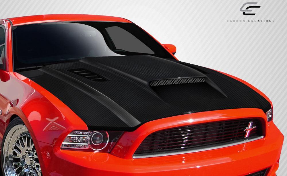 2013-2014 Ford Mustang Carbon Creations CVX Carbon Fiber Hood - Image 2