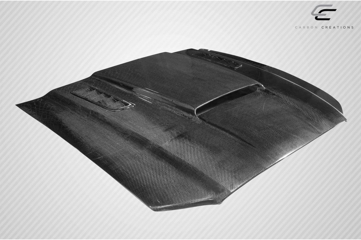 2013-2014 Ford Mustang Carbon Creations CVX Carbon Fiber Hood - Image 6