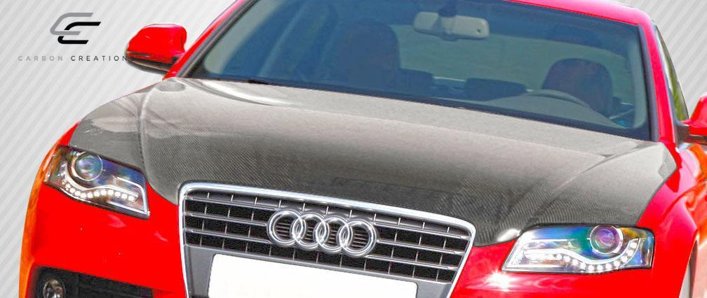 2006-2008 Audi A4 Carbon Creations OEM Look Carbon Fiber Hood - Image 3