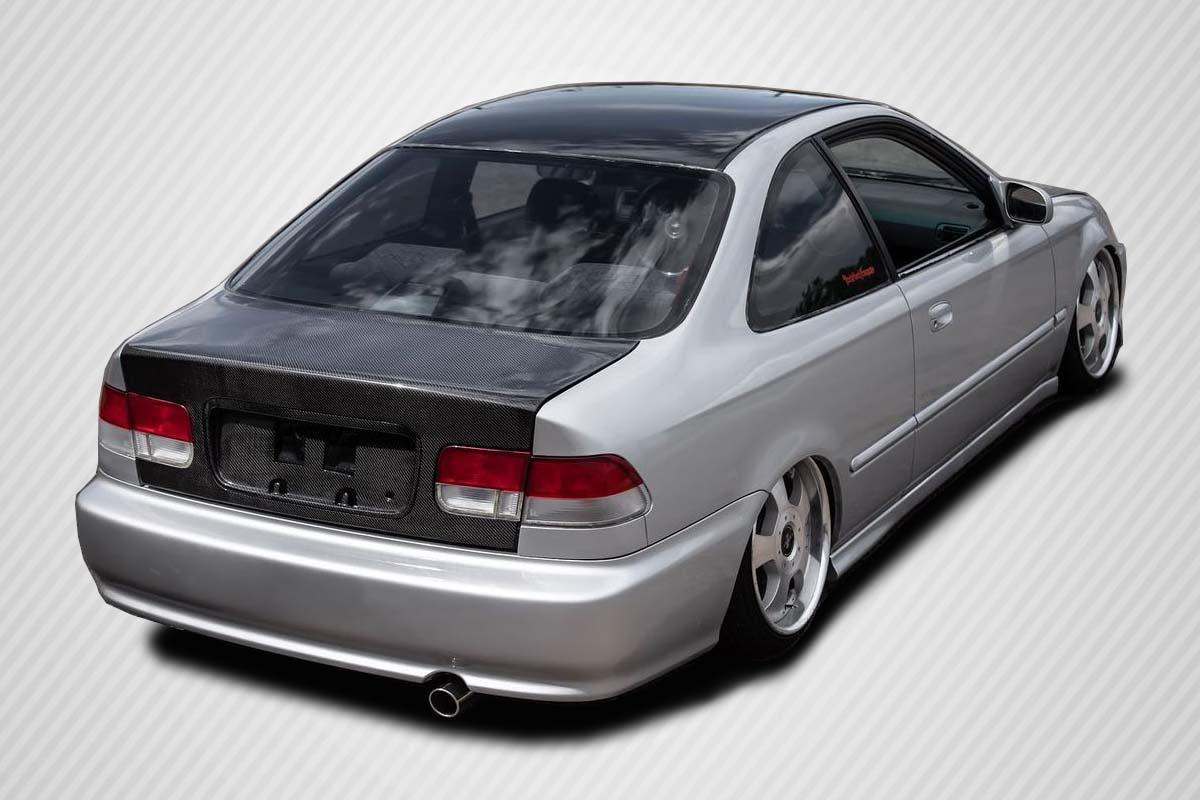 1996-2000 Honda Civic Carbon Creations OEM Look Carbon Fiber Trunk - Image 1