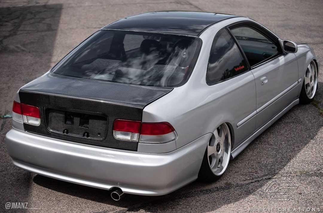 1996-2000 Honda Civic Carbon Creations OEM Look Carbon Fiber Trunk - Image 2