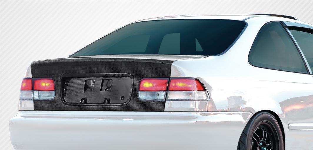 1996-2000 Honda Civic Carbon Creations OEM Look Carbon Fiber Trunk - Image 4