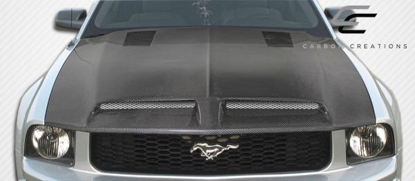 2005-2009 Ford Mustang Carbon Creations GT500 Carbon Fiber Hood - Image 2