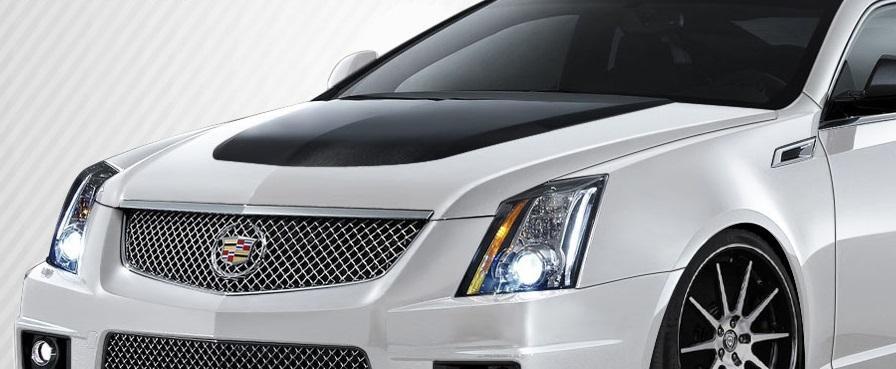 2009-2014 Cadillac CTS-V Carbon Creations OEM Look Carbon Fiber Hood - Image 1