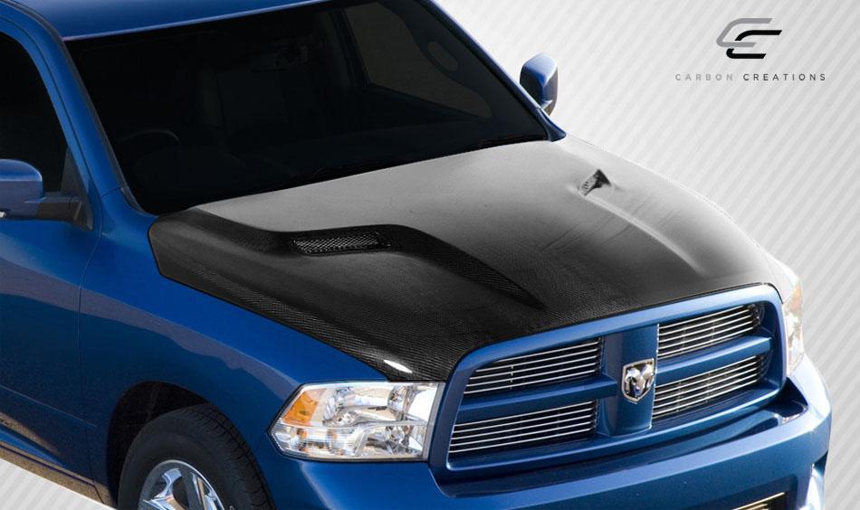 2009-2018 Dodge Ram Carbon Creations MP-R Carbon Fiber Hood - Image 2