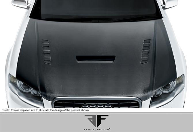 2006-2008 Audi A4 Aero Function AF-1 Carbon Fiber Hood - Image 2