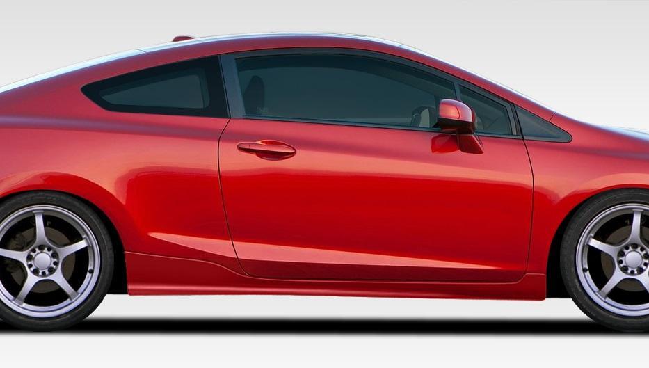 2012-2015 Honda Civic Duraflex H-Sport Side Skirts - Image 1