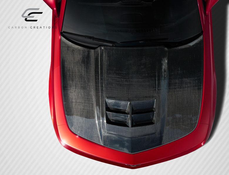 2010-2015 Chevrolet Camaro Carbon Creations ZL1 Look Carbon Fiber Hood - Image 2