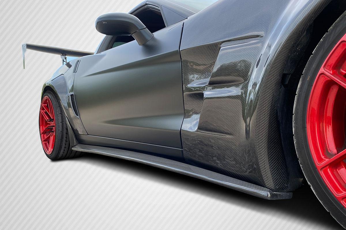 2005-2013 Chevrolet Corvette Carbon Creations GT500 Carbon Fiber Side Skirts - Image 5