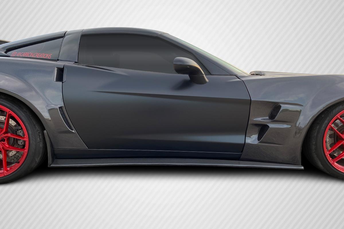 2005-2013 Chevrolet Corvette Carbon Creations GT500 Carbon Fiber Side Skirts - Image 6