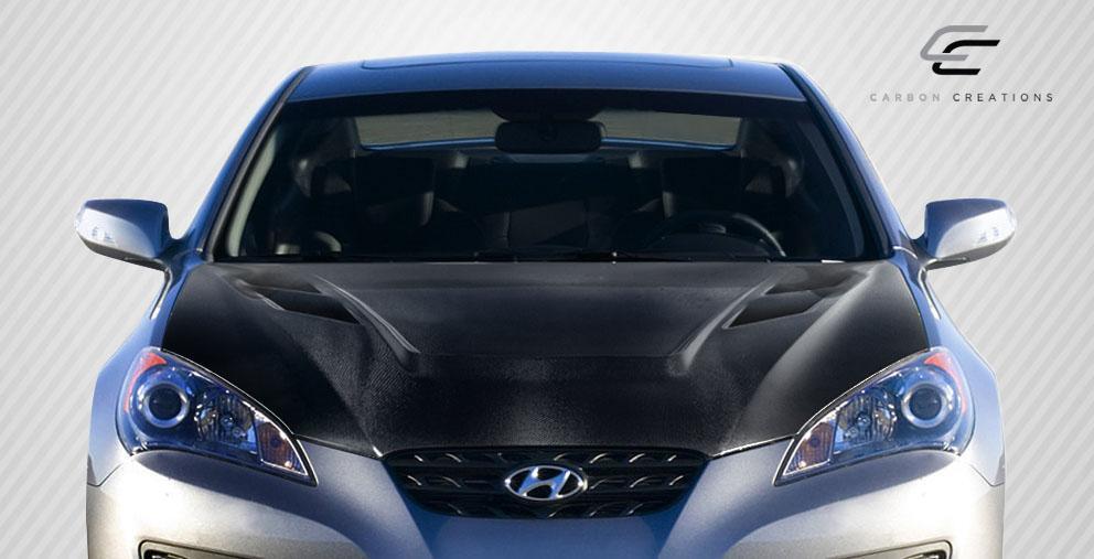 2010-2012 Hyundai Genesis Carbon Creations Vader Carbon Fiber Hood - Image 1