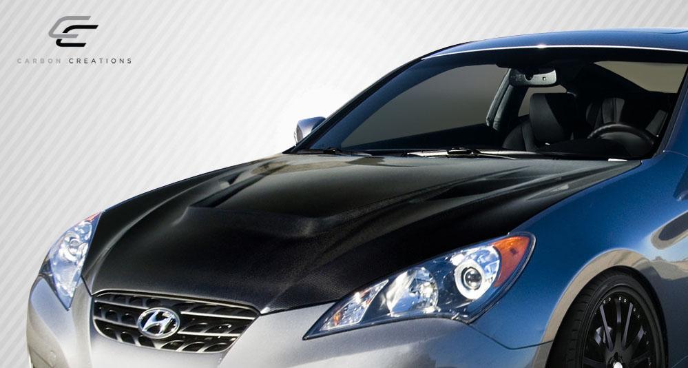 2010-2012 Hyundai Genesis Carbon Creations Vader Carbon Fiber Hood - Image 2