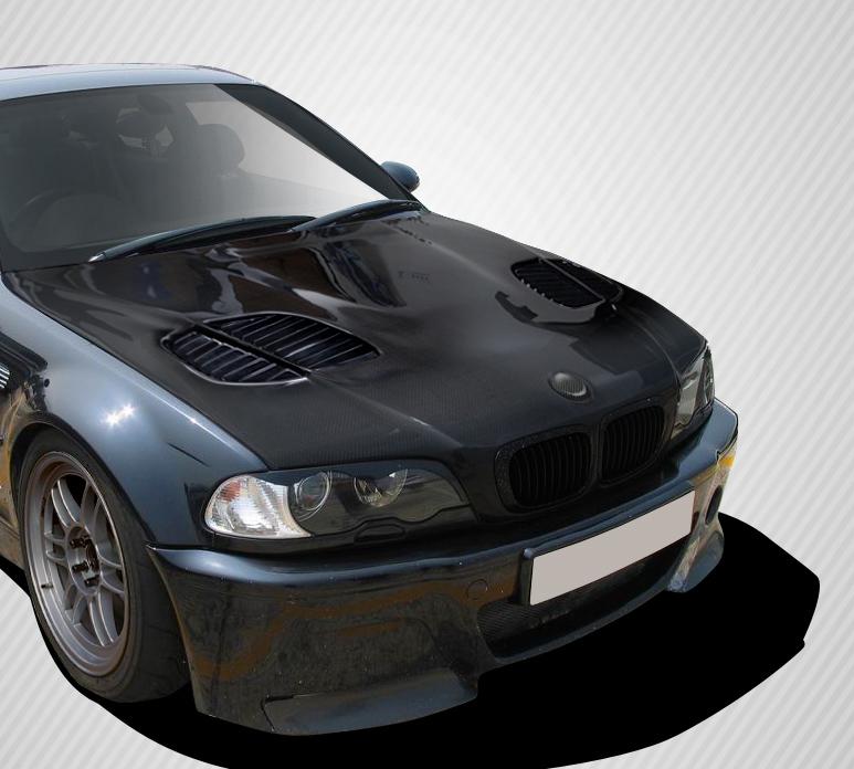 2000-2006 BMW 3 Series Carbon Creations GTR Carbon Fiber Hood - Image 1