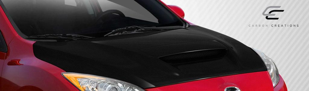 2010-2013 Mazda 3 Carbon Creations M-Speed Carbon Fiber Hood - Image 2