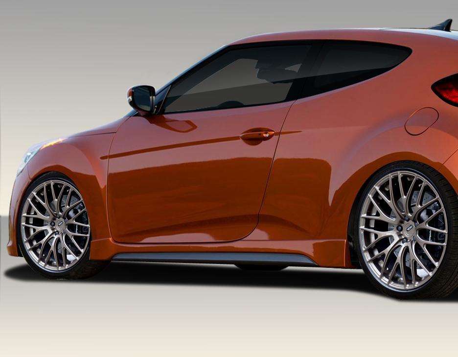 2012-2017 Hyundai Veloster Duraflex Turbo Look Side Skirts - Image 1