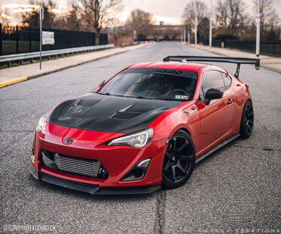 2013-2020 Scion FRS Carbon Creations 86-R Carbon Fiber Hood - Image 2