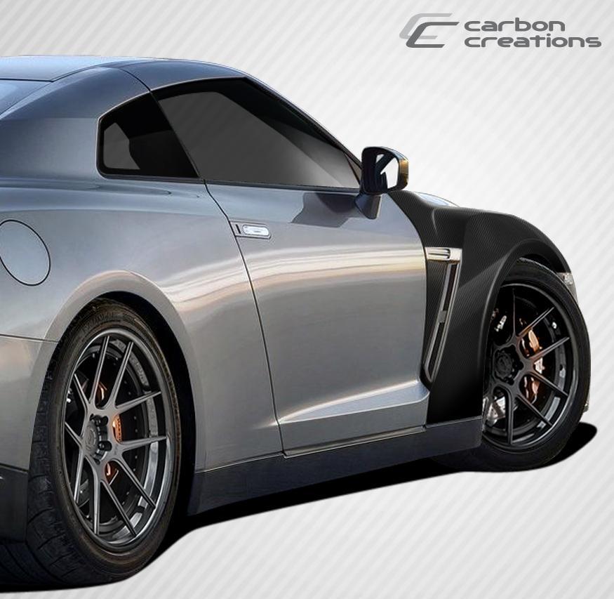 2009-2021 Nissan GTR Carbon Creations OEM Look Carbon Fiber Fender - Image 2