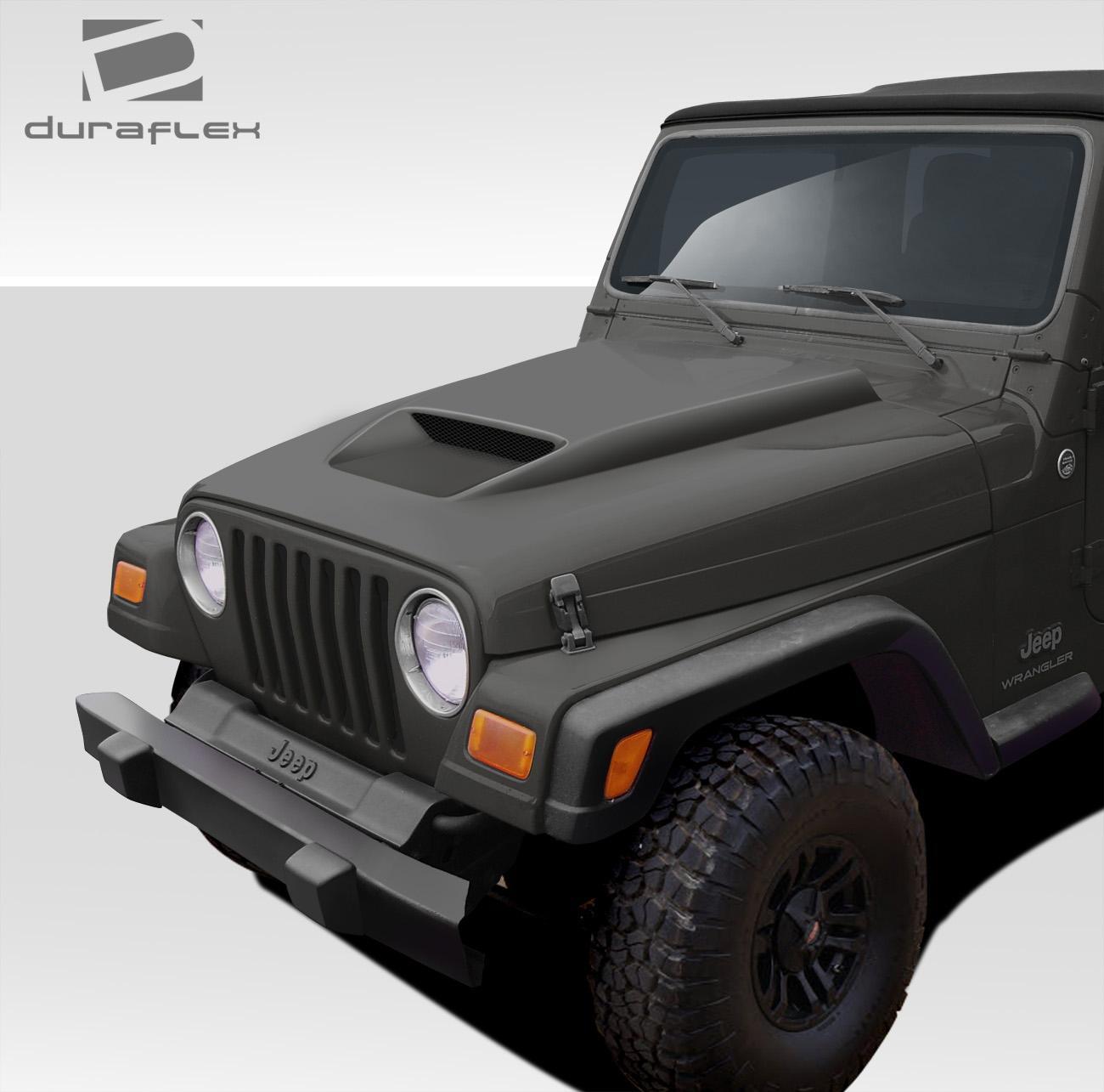 1997-2006 Jeep Wrangler Duraflex CVX Hood - Image 2