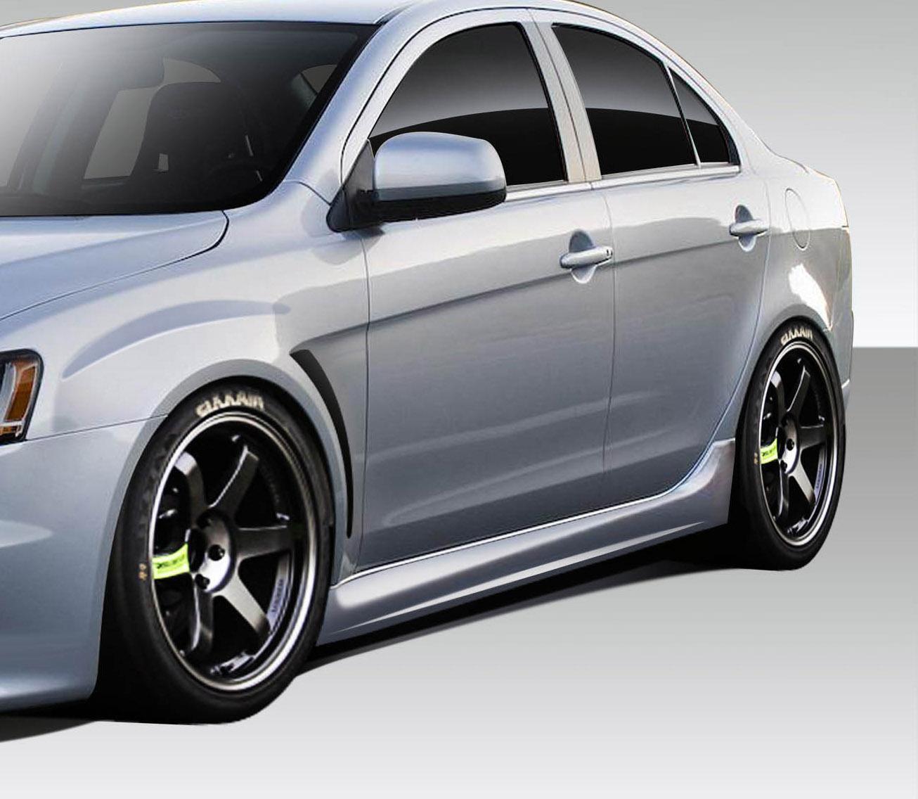 2008-2017 Mitsubishi Lancer Duraflex Evo X V3 Side Skirts - Image 1