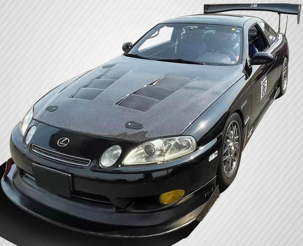 1992-2000 Lexus SC Carbon Creations TS-1 Carbon Fiber Hood - Image 1