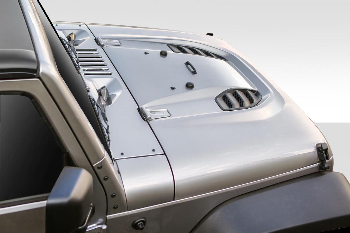 2007-2018 Jeep Wrangler Duraflex Power Dome Hood - Image 1