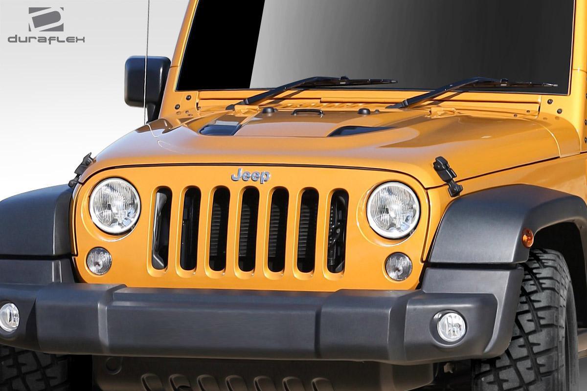 2007-2018 Jeep Wrangler Duraflex Power Dome Hood - Image 2