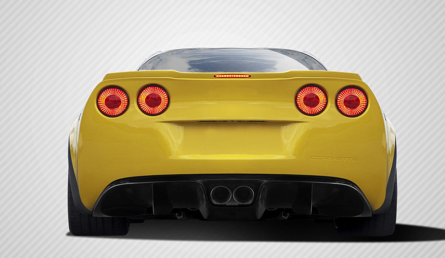 2005-2013 Chevrolet Corvette Carbon Creations GT Racing Carbon Fiber Rear Lip - Image 1
