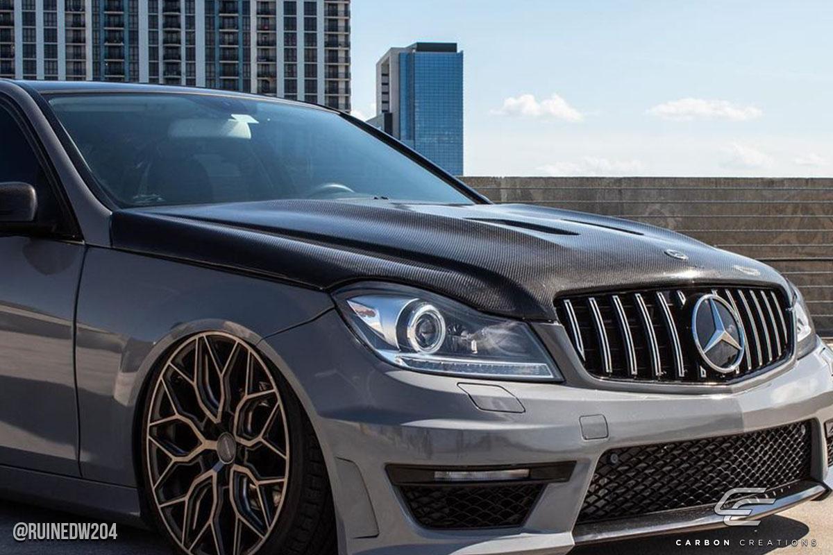 2008-2011 Mercedes C Class Carbon Creations Black Series Look Carbon Fiber Hood - Image 2