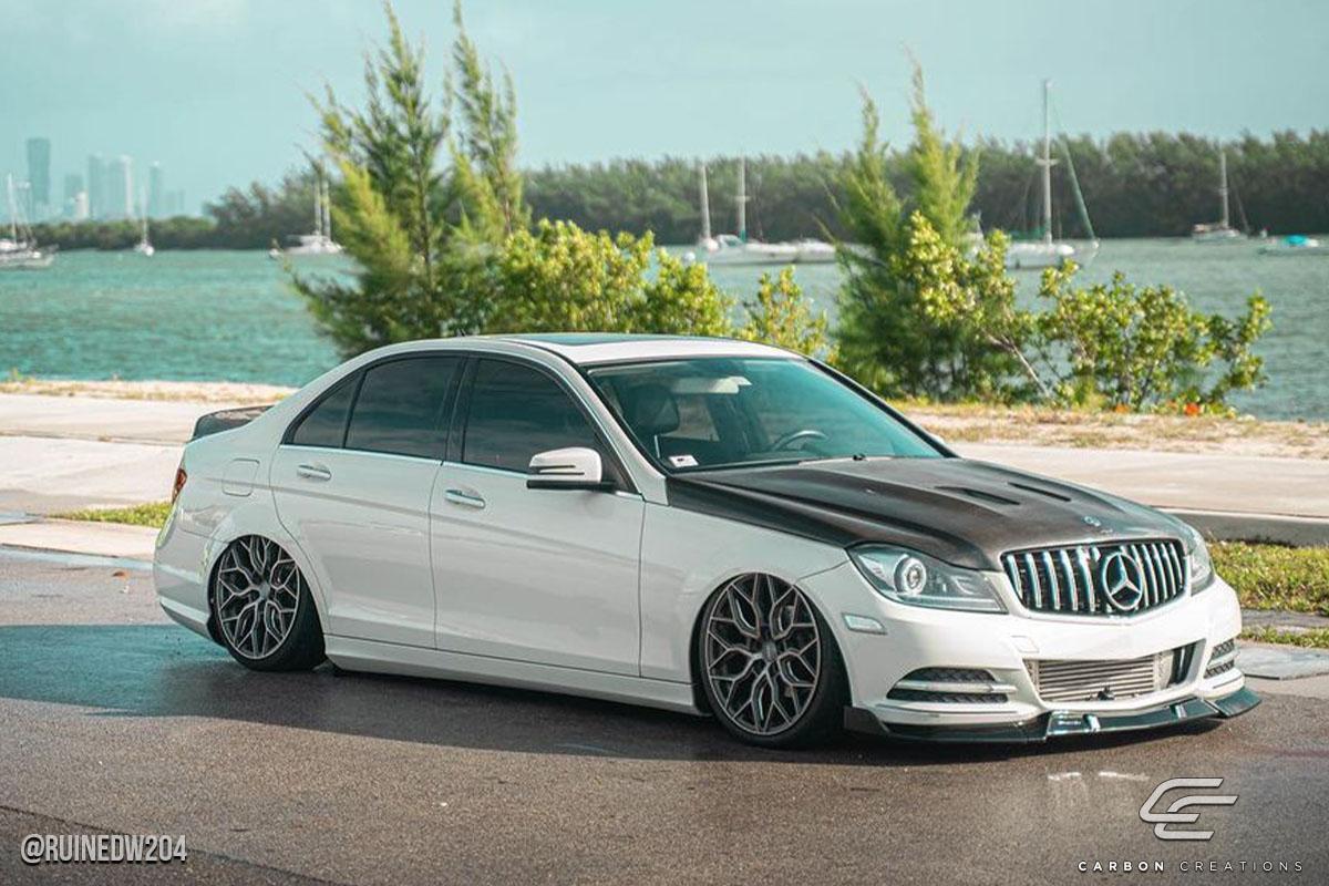 2008-2011 Mercedes C Class Carbon Creations Black Series Look Carbon Fiber Hood - Image 3