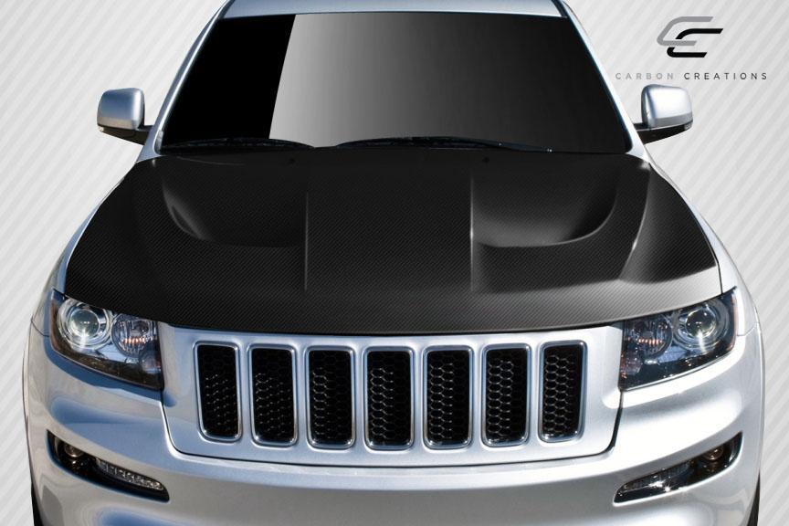2011-2022 Jeep Grand Cherokee Carbon Creations SRT8 Look Carbon Fiber Hood - Image 2