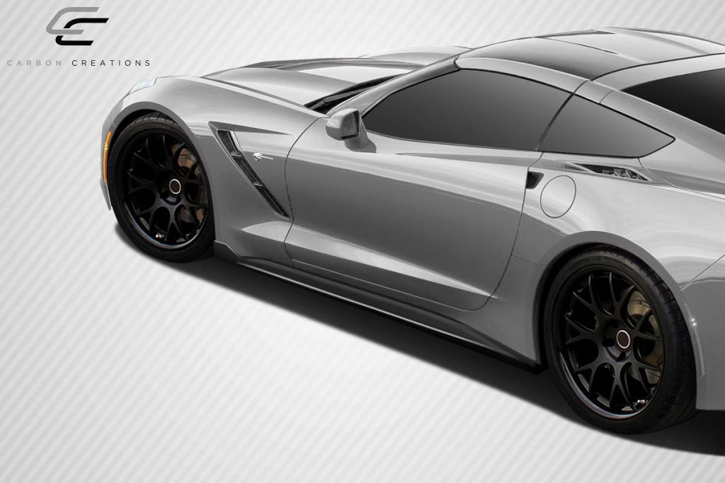 2014-2019 Chevrolet Corvette Carbon Creations GT Concept Carbon Fiber Side Skirts - Image 1