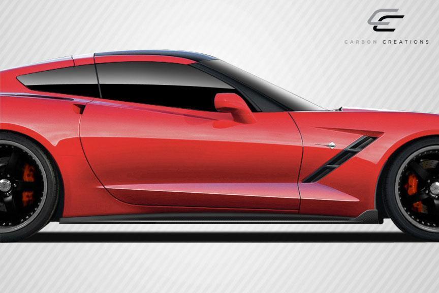 2014-2019 Chevrolet Corvette Carbon Creations GT Concept Carbon Fiber Side Skirts - Image 2
