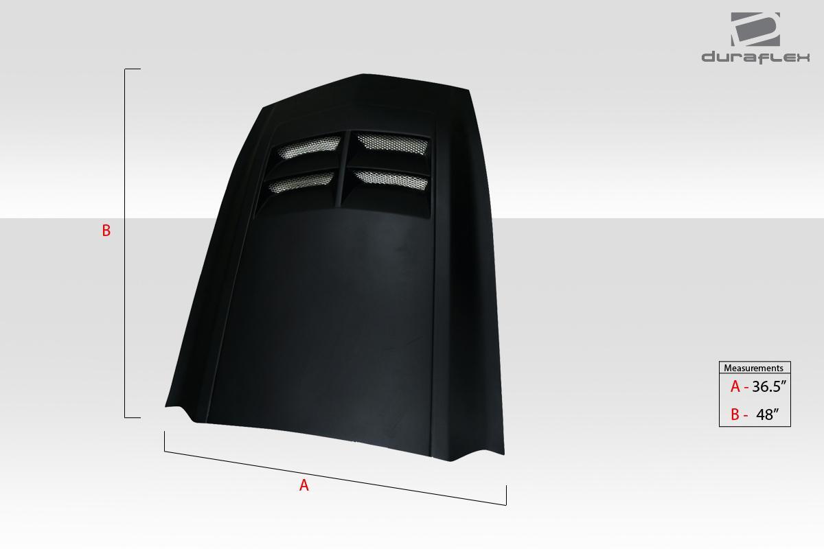 Universal Duraflex ZL1 Look Hood Cowl Scoop Vent - 1 Piece - Image 3