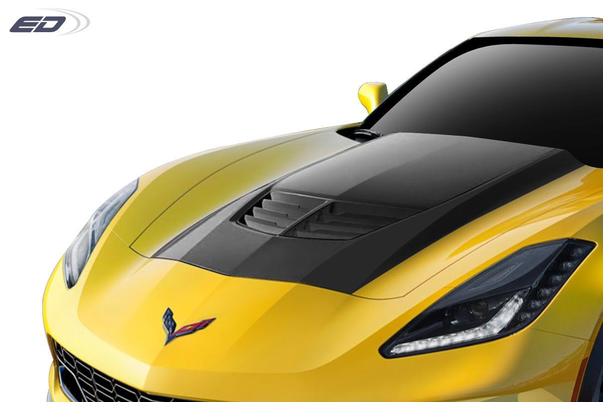 Universal Duraflex Z06 Look Hood Cowl Scoop Vent - 1 Piece - Image 2