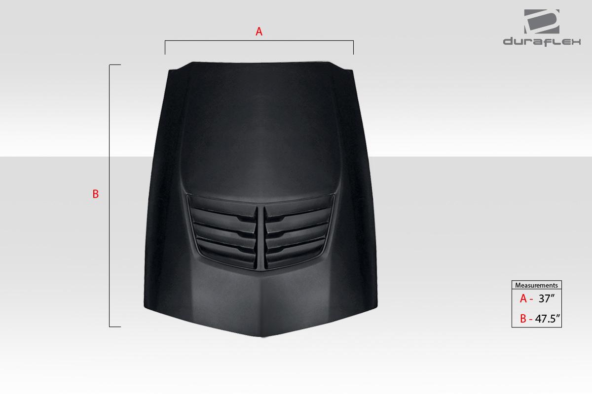 Universal Duraflex Z06 Look Hood Cowl Scoop Vent - 1 Piece - Image 3